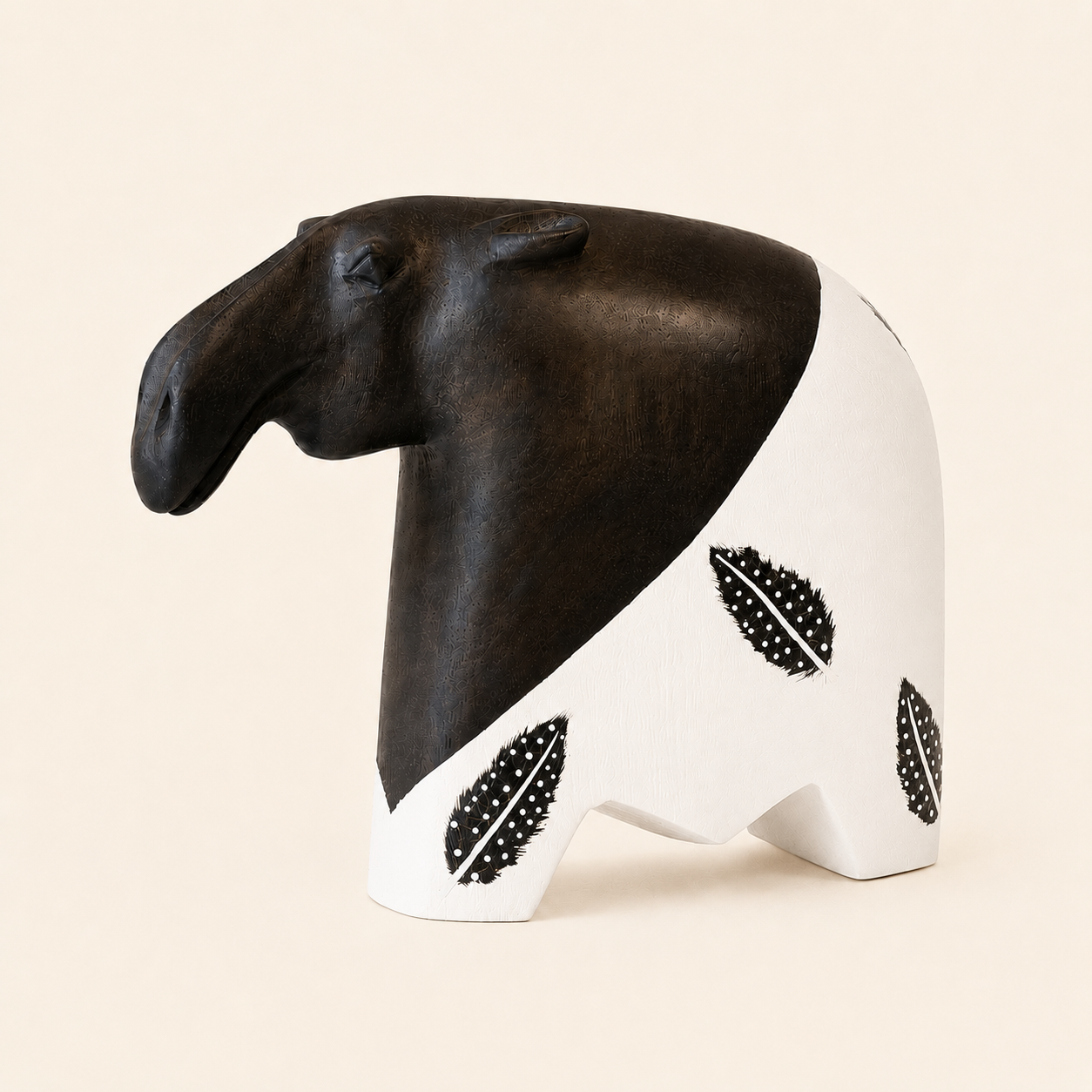 Contemporary Feather Hippo