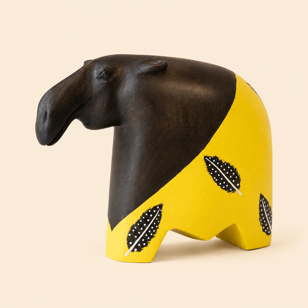 Contemporary Feather Hippo