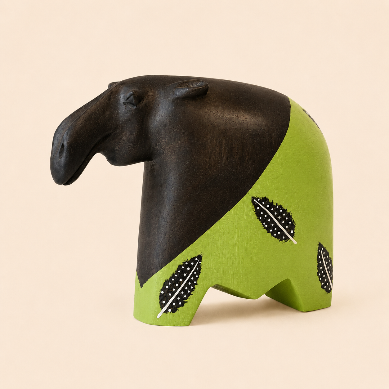 Contemporary Feather Hippo