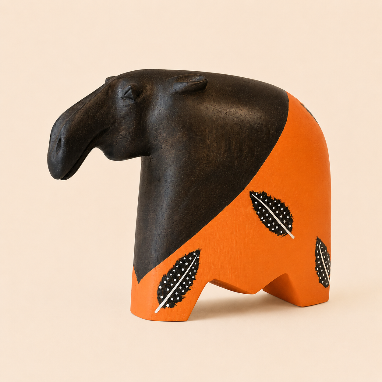 Contemporary Feather Hippo