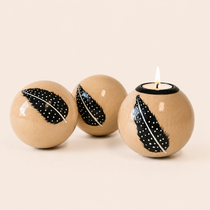 Feather Painted Monkey Ball & T-lite